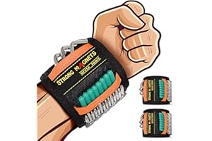 Grsta Magnetic Wristband, Best Gifts for Dad, Men, Carpenter, Gadgets for Men Gifts, DIY Gifts Tool Belt, Personalised Gifts, Magnetic Wristband for Holding Nails Screws Drill, Gifts for Him