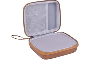 PTJJXA Waterproof Guitar Pick Bag, Portable Guitar Picks Case, Guitar Pick Storage Box with Zipper, Plectrums Holder for Acoustic Bass Electric Guitar Musical Instrument Accessories (Brown)