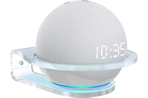 SOKUSIN Supporto da Parete per Dot 4 e Dot 5 - HomePod Mini Robusto Supporto in Acrilico Trasparente, Accessori per Soluzione Salvaspazio (Trasparente)