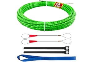 DZDSBB Sonda Passacavi,Sonda Passacavi Professionale,Sonda Elettricista 4.5mm 20 Metri,Sonda Tiracavi Con 2 Molla Di Guida,Sonda Tiracavi Cavo,Estrattore Cavi Per Cavi Elettricista (Verde)