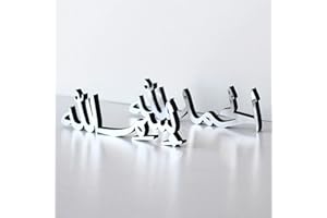 iwa concept Bismillah Alhamdulillah Mashallah Islamic Home Decor | Islamic Table Decors | Ramadan Decoration | Eid Decor | Islamic Home Art | Muslim Gift| (Bismillah-Alhamdulillah, Silver)