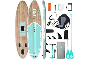 Niphean Inflatable Paddle Boards for Adults with All Accessories, 320cm Stand Up Paddle Board for All Skill Levels, SUP with 200kg Weight Capacity for 2 People, Inflatable Paddleboard with Seat