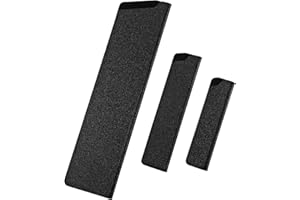 TEAAHA Zestaw 3 pokrowców na noże, torba na noże szefa kuchni, pochwa na noże z tworzywa ABS, 3 rozmiary, czarna osłona na noże, mankiet do noży, czarna ochrona noży