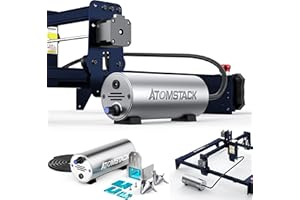 ATOMSTACK Air Assist Kit per A5 Series/S10/A10 Pro/X7 Pro, accessorio per macchina per incisione laser, incisione laser, con tubo da 2 m, per incisione laser al 98%, bordi degli oggetti di taglio più