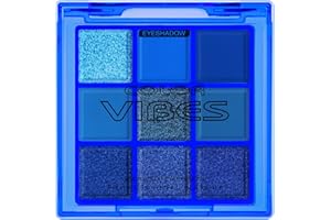 BUTBU Professional Makeup Lidschattenpalette, mit 9 Farben, Eyeshadow-Palette Matt und Schimmernde, Make-Up palette, lidschatten blau, Hochpigmentierten Lidschatten Palette, für Urlaubs und Alltags
