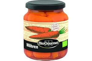 ‎BIOGOURMET BioGourmet Möhren gekocht– Feine Karotten aus ökologischem Anbau in den Niederlanden, Glas 1 x 350g