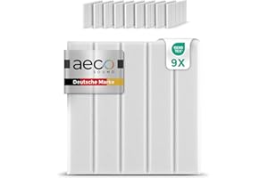 Aeco Sound® - Akustikpaneele Filz | 9 Stück je 30x30cm | selbstklebend | extra dick 1,5cm Akustik-Filz | Schalldämmung, Wandschutz, Akustikplatten, Schallschutz (Weiß)