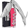 VINABON Wine Corkscrew Opener - Premium 2025 Multifunctional 3-in-1 Stainless Steel Wine Key Wine Bottle Opener with Beer Opener for Servers and Bartenders. Includes WineGuide Ebook