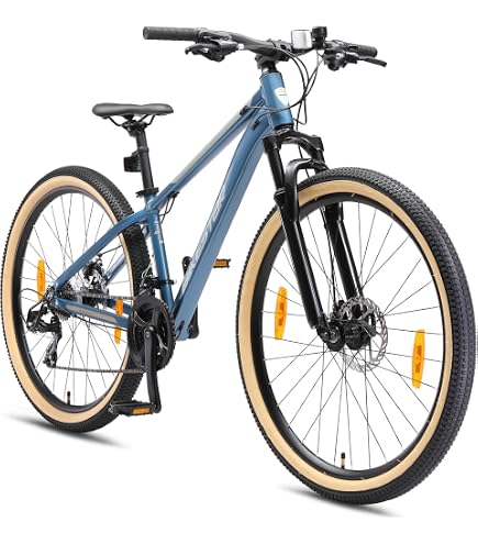 BIKESTAR Hardtail Aluminium Mountainbike 26 Zoll, 21 Gang Shimano Schaltung mit Scheibenbremse | 16 Zoll Rahmen MTB Erwachsenen- und Jugendfahrrad