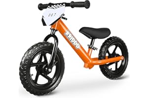 ‎KRIDDO KRIDDO Kinder Laufrad ab 2 Jahren, Lauflernrad Spielzeug für 18 Monate bis 5 Jahre, 12-Zoll mit individualisierbarem Schild, Geschenk Fahrrad Jungs und Mädchen, Baby Balance Bike(2-3 Jahre)