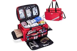 Trunab Bolsa de Emergencia Vacía, Bolsa de Enfermería Bolsa de Rescate Profesional Gran Capacidad con Tablero de División Interior y Fondo Antideslizante, Caso de Enfermera a Domicilio