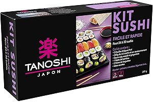 TANOSHI - Kit Sushi - Kit Complet pour Réaliser 24 à 30 Sushis - Facile et Rapide - 289 g