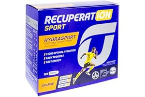 Recuperat-ion | Bebida Deportiva Hydrasport | Pre entreno Gel Energético | Hidratación durante Ejercicio | Baja Concentración en Azúcares y Alta en Sales Minerales | Fabricado en España (12 Sobres)