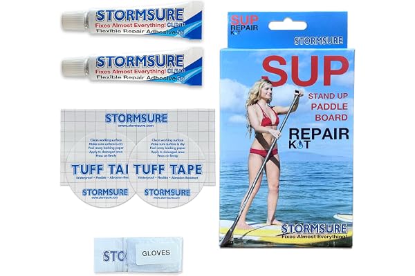 Stormsure SUP – Stå upp paddleboard reparationssats – fixera rippar och hål: Förläng din paddelbrädas livslängd