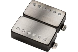 EMG 57/66 Humbucker Gitarren-Tonabnehmer-Set für Steg und Hals, gebürstetes schwarzes Chrom
