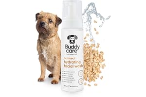 Buddycare Nettoyant visage hydratant et rafraîchissant à l'avoine pour chiens et animaux de compagnie | Pour peaux délicates | Peau sensible qui démange, sèche, malodorante ou sujette aux allergies