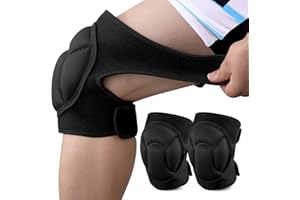 AIVORO Genouillères de Protection, Genouillère Travail Avec 20MM Mousse Coussin, Genouillères de Travail, Genouillères Professionnelles pour le Sol, le Jardinage, le Volley-ball (1 Paire)