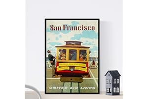 Nacnic Vintage Poster Vintage Poster America. San Francisco. A4 size