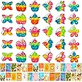 HOUT Easter Gifts for Kids, Pop Keyring Party Bag Fillers for Kid 30 Pack, Easter Eggs Hunt Children's Party Favours, Fillers Toys for Boys and Gilds, Festival Decorations Mini Pop Fidget Toys Pack