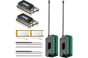 HELTEC AUTOMATION Heltec WiFi LoRa 32 V4 mit OLED-Display, 27 dBm, ESP32-S3 SX1262, komplettes Batteriegehäuse-Kit für Meshtastic IoT Arduino (2er-Pack 3000 mAh Akku + Antenne + Gehäuse)