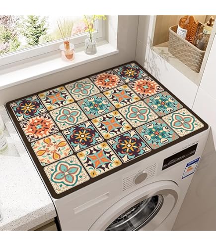 Funda Lavadora Funda Para Lavadora Y Secadora 60x60 Cm Antipolvo,  Antideslizante Y Transpirable Funda Lavadora Carga Frontal