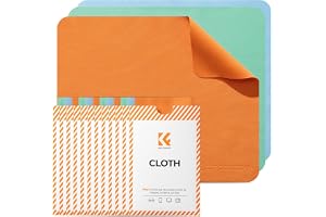 K&F CONCEPT 250 g tjocka mikrofiberdukar för linser, glasögon, skärmar och • 12 stycken (15x18 cm) - orange