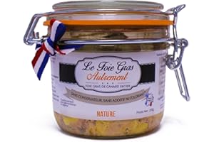 Foie Gras de Canard Entier Nature 400 g – Relais Gourmet | Artisanal Français Sud-Ouest, Sans Conservateurs, Additifs ni Colorants | Format Familial, Cadeau Gourmet Noël, Fêtes & Réceptions