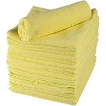 ABENA Mikrofasertücher Rot – 20 Stück, 40x40 Cm, Waschbar Bis 90°C, Für Haushalt & Auto