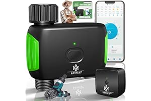 KESSER® Bewässerungssteuerung mit WLAN WiFi | Bewässerungscomputer für Garten & Balkon | Bewässerungssystem mit Zeitschaltuhr | Automatische Bewässerung App & Sprachsteuerung | Grün