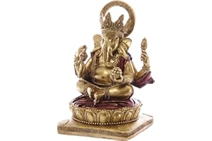 Puckator GAN06 - Estatua de Ganesha (14 cm), Color Rojo