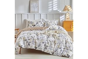 Lekesky Funda Nórdica Cama 150, Funda Nordica 220x240cm con Patron de Acuarela Microfibra 3 Piezas Compuesto por 1 Funda Nordica 240x220 cm + 2 Fundas de Almohada 50x75 cm, Caqui