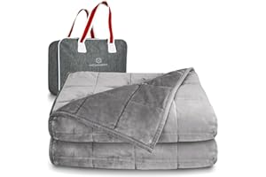 Heimwert Gewichtsdecke Therapiedecke Weighted Blanket - Schwere Decke für GEBORGENHEIT und TIEFEN Schlaf I schwere Bettdecke Therapiedecken Therapie Decke Erwachsene Decke schwer (4 Kilogramm)