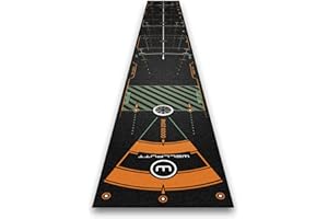WELLPUTT - Puttingmatte Golftraining - 4m schwarz