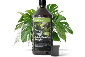 ProviPlant Flytande gödselmedel för gröna växter för Monstera, Ficus och krukväxter, 1 liter koncentrat för upp till 200 lite