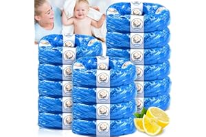 NCKIHRKK Paquete de 15 Recambio Papelera Pañales, Bolsa Pañales 7 Capas Resistente al Desgarro, Antiolor, Recambios Cubos de Pañales Compatible con Todos Contenedores de Pañales