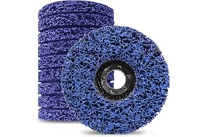 LSTOPGO 10 Stück CSD Scheibe, Ø 125 mm,Bohrungsdurchmesser 22mm,Reinigungsscheibe Set für Winkelschleifer,für Rostentfernung Schweißnähte entfernen Sie Farbe,Rost und Oxidation (blau, 10 Stück)