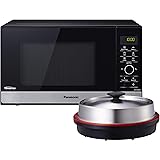 Panasonic NN-GD38HSGTG Mikrowelle mit Grill (1000 W, Dampfgarer, Steamer, Kombimikrowelle, Pizza-Pfanne, 23 Liter) edelstahl-