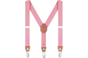 WANYING Tirantes Pajaritas 2 en 1 Set para Niños Niñas Tirantes para 2-8 Años de Edad Elástico Y-forma 3 Clips