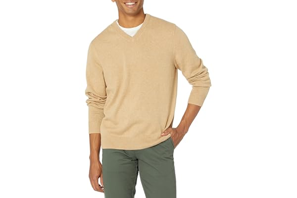 Amazon Essentials Homme Pull à Col en V (Disponible en Grandes Tailles et Grandes Longueurs)