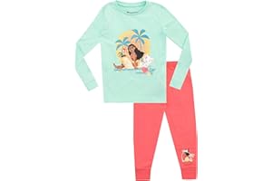 Disney Pijamas de Manga Larga para niñas Moana Ajuste Ceñido Vaiana