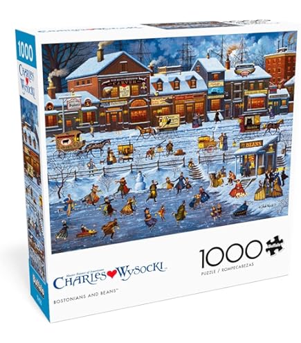 Buffalo Games Silver Select Puzzle – Charles Wysocki 'Confection Street' – 1000 Teile Für Erwachsene