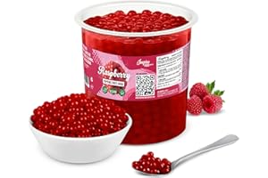THE INSPIRE FOOD COMPANY POPPING BOBA - Sferette alla frutta per Bubble Tea - Lampone - 3.2 kg - nessun colorante artificiale, basso contenuto di zucchero, succo di frutta vero, 100% vegan e senza glutine
