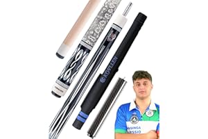 KONLLEN Kij kij bilardowy o niskim ugięciu z przedłużeniem i obudową (10,5 mm 11,5 mm 12,5 mm końcówka tygrysa, nasadka XTC, trzpień promieniowy 3/8 x 8, długość 12,5 cm)