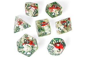 OriCraft Dadi Funghi DND Set con Funghi all'Interno - Poliedrici per Dungeons and Dragons e Giochi di Ruolo - D20 7 Set di Halloween