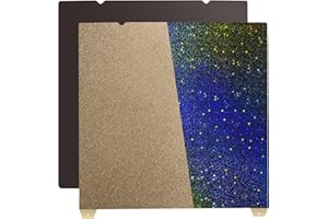 IdeaFormer Double Sided Starry PEY+Textured PEI Sheet 310x315mm Build Plate for Creality K1 Max 310x315mm with Magnetic Base Flexible Spring Steel Plate