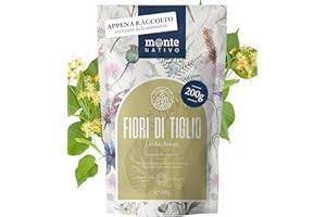 Tè di Fiori di Tiglio Monte Nativo (200g) - Erbe aromatiche senza additivi - Infusi e tisane per la tazza di tè più deliziosa - Raccolte ed Essiccate Delicatamente - Herbal Tea