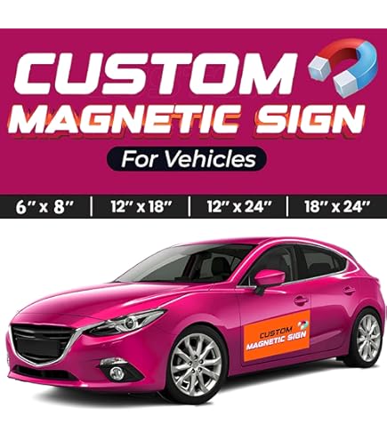 Magneti Personalizzati Per Auto - Logo E Testo Su Misura - Pubblicità E Decor - Foto 4