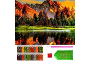 ARTULIO Diamond Painting Set der Sonnenuntergang – 5D Diamant Painting Bilder 30x40 cm mit Diamond Painting Zubehör für Kinder und Erwachsene - Crystal Art