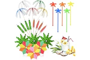 HOINY Party Zubehör, 100 Stück Cocktail Deko, Cocktailspieße, Cocktail Zubehör, Cocktail Schirmchen, Bar Zubehör, Schirmchen Cocktail für Sommer Party Dekorationen, Bar, Hochzeitsfeier