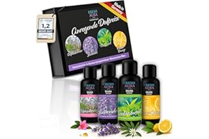 FRESH AURA Saunaaufguss Set – Sauna Aufgussmittel Geschenkset 4 x100 ml mit natürlichen ätherischen Ölen – Sehr ergiebige und langanhaltende Saunadüfte – Anregende Duftreise | Made in Germany